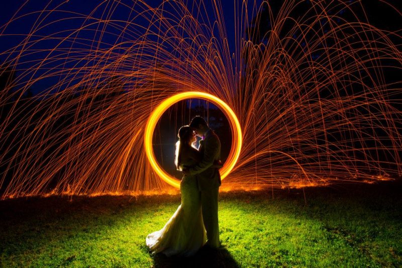 rustic nj wedding sparklers