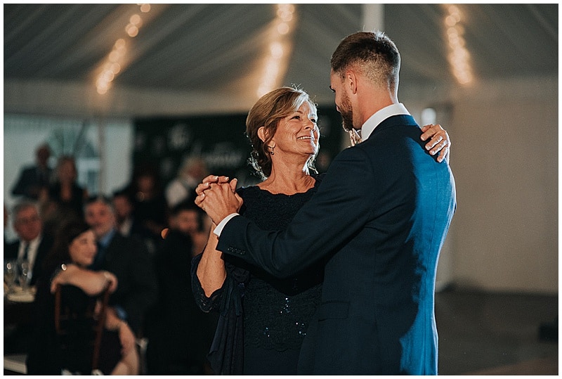 mother and groom dance in NJ wedding reception