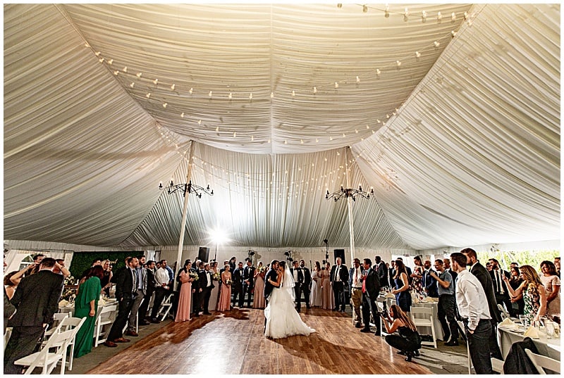 tented wedding reception
