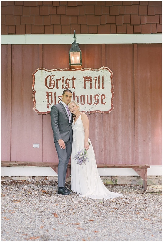 bride and groom at the Crossed Keys Estate