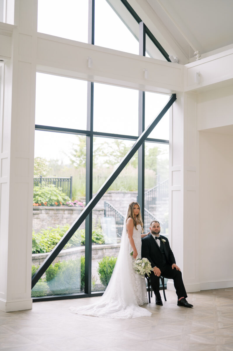 conservatory wedding venue portrait, indoor wedding portrait