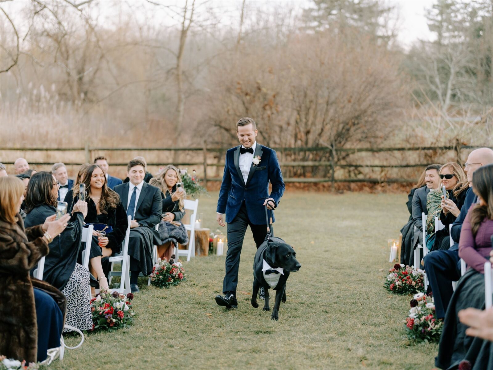 Best Man of Honor, escorting the Groom down the aisle