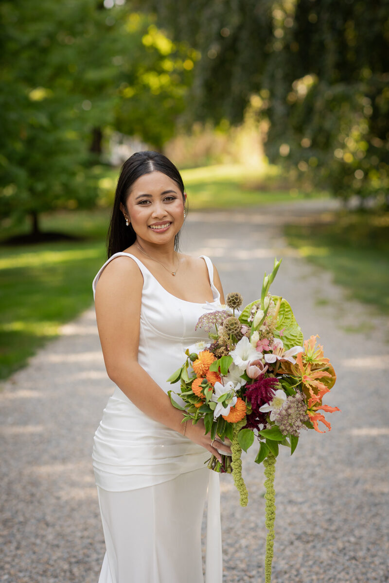 Bride with bouquet