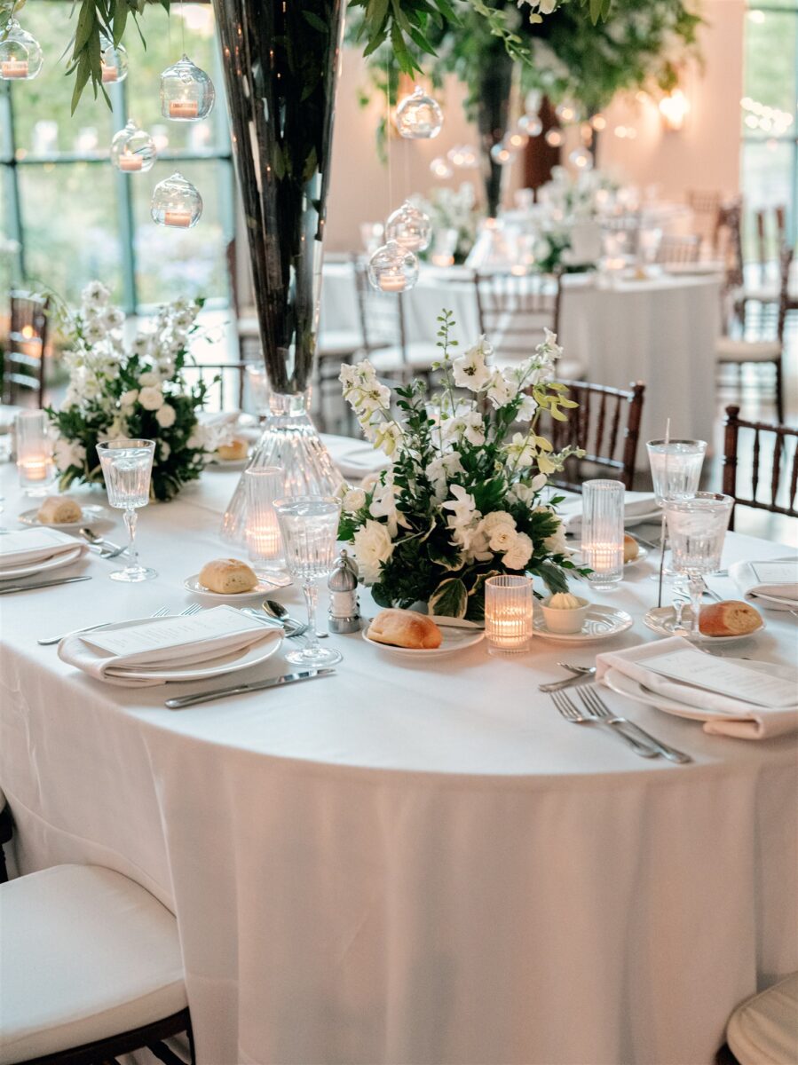 Classic, chic white wedding decor