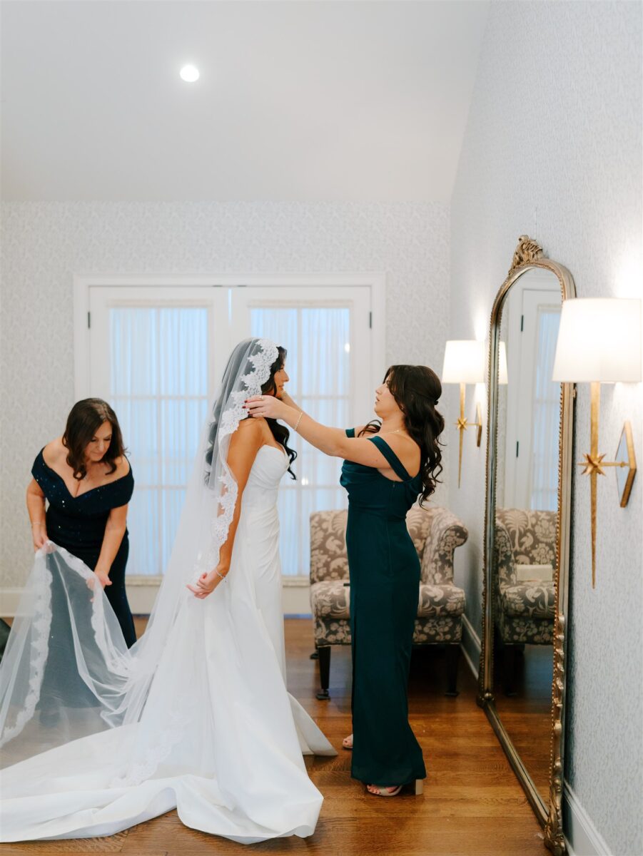 Bride with Mantilla Veil