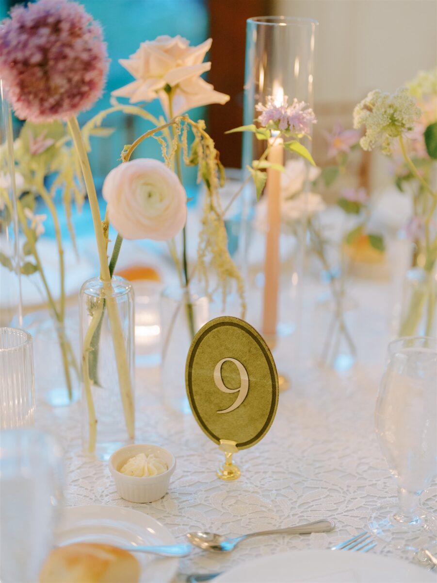 custom olive green table numbers