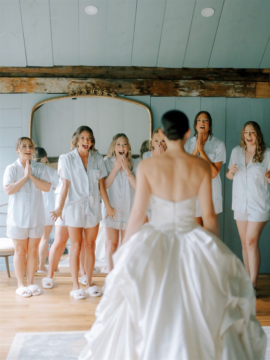First Look with Bridesmaids, Bridal Getting Ready Suite