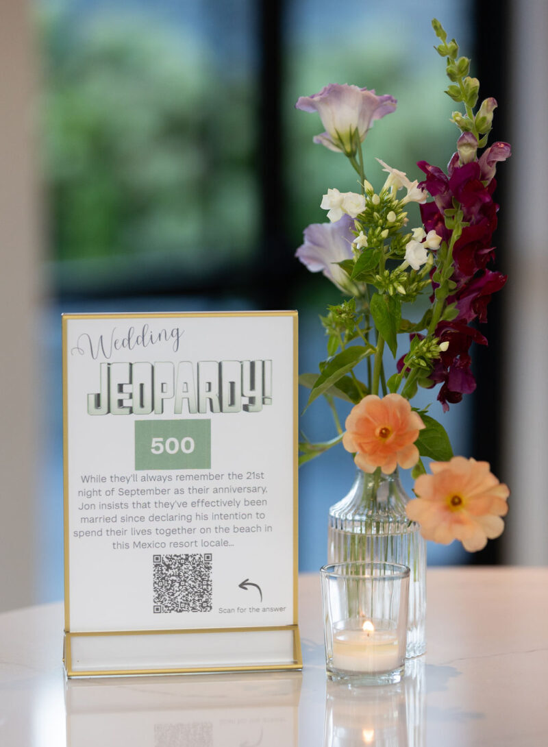 Wedding Cocktail Hour Jeopardy Game