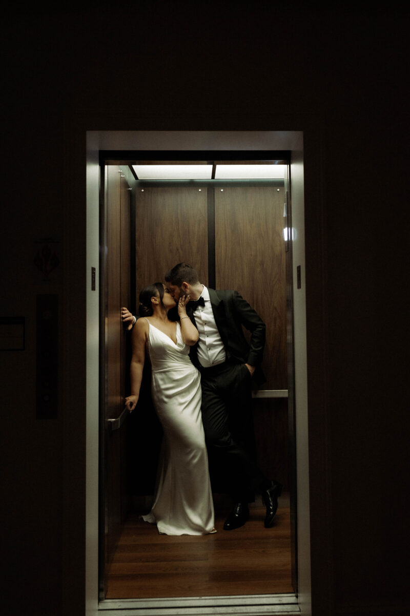 Just Married Elevator Portraits