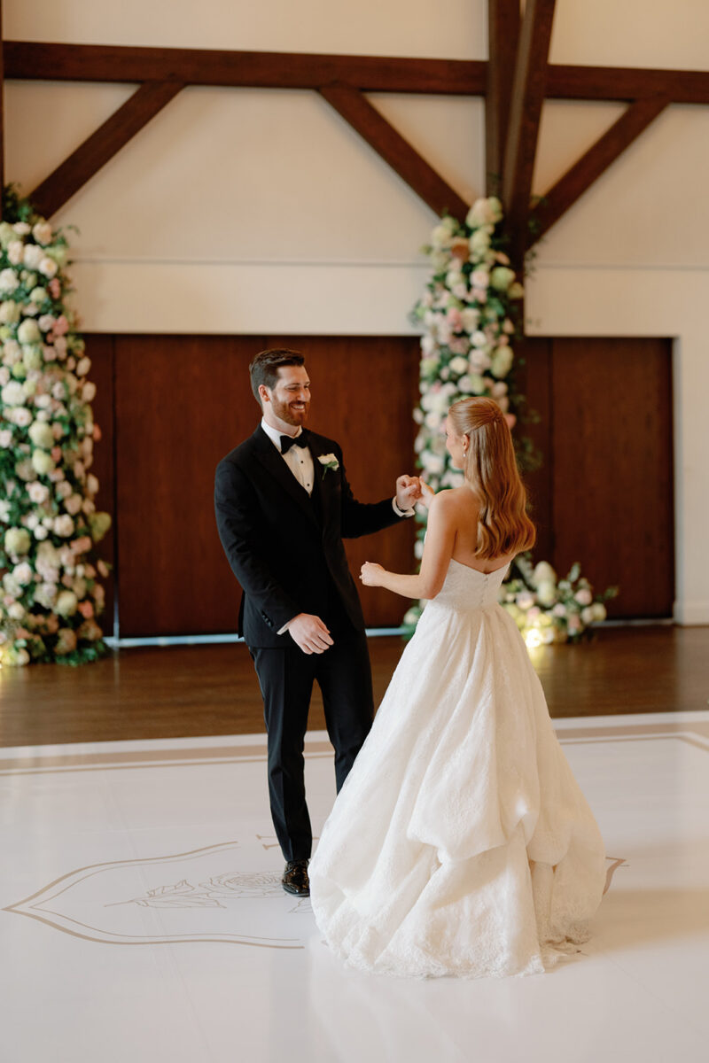 First dance practice in Wedding Reception Space