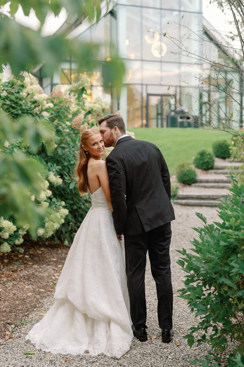 Candid couple portraits in the Crossed Keys Estate garden