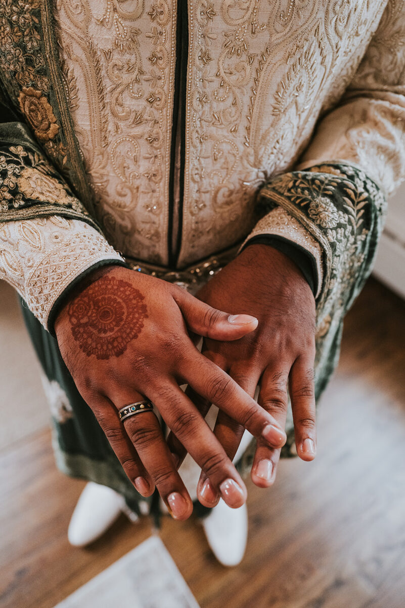 Traditional mehndi hands detail Indian wedding heritage NJ garden estate