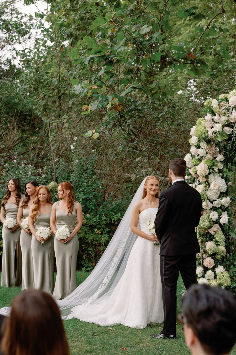 September Garden Wedding Ceremony. Crossed Keys Estate, Andover New Jersey. Luxury Garden Weddings