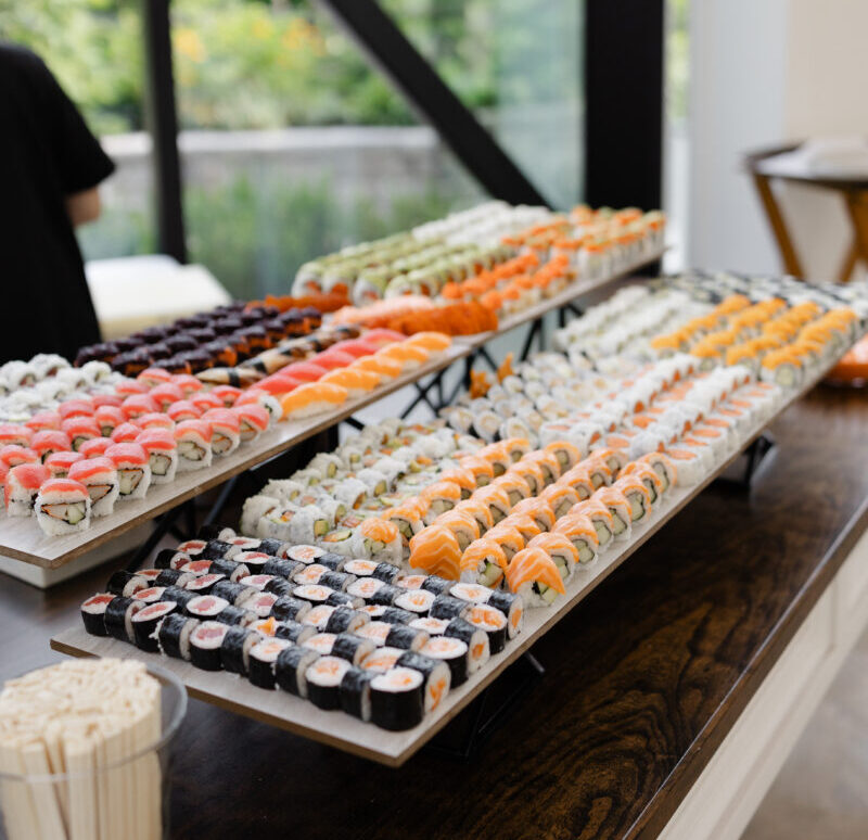 wedding sushi display