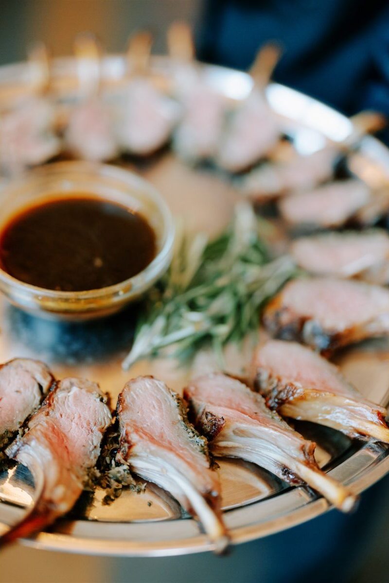 Marinated Baby Lamb Chops with Rosemary Dipping Sauce