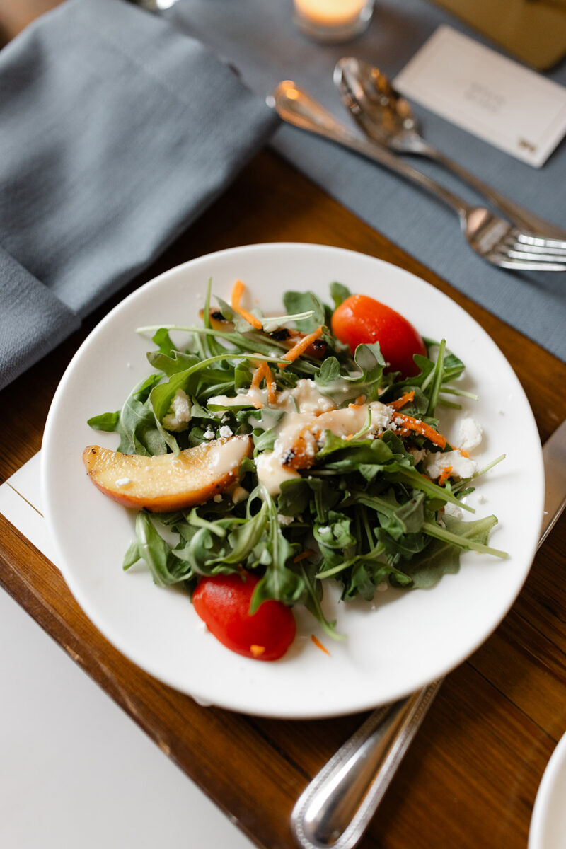 Grilled Peach & Arugula Salad