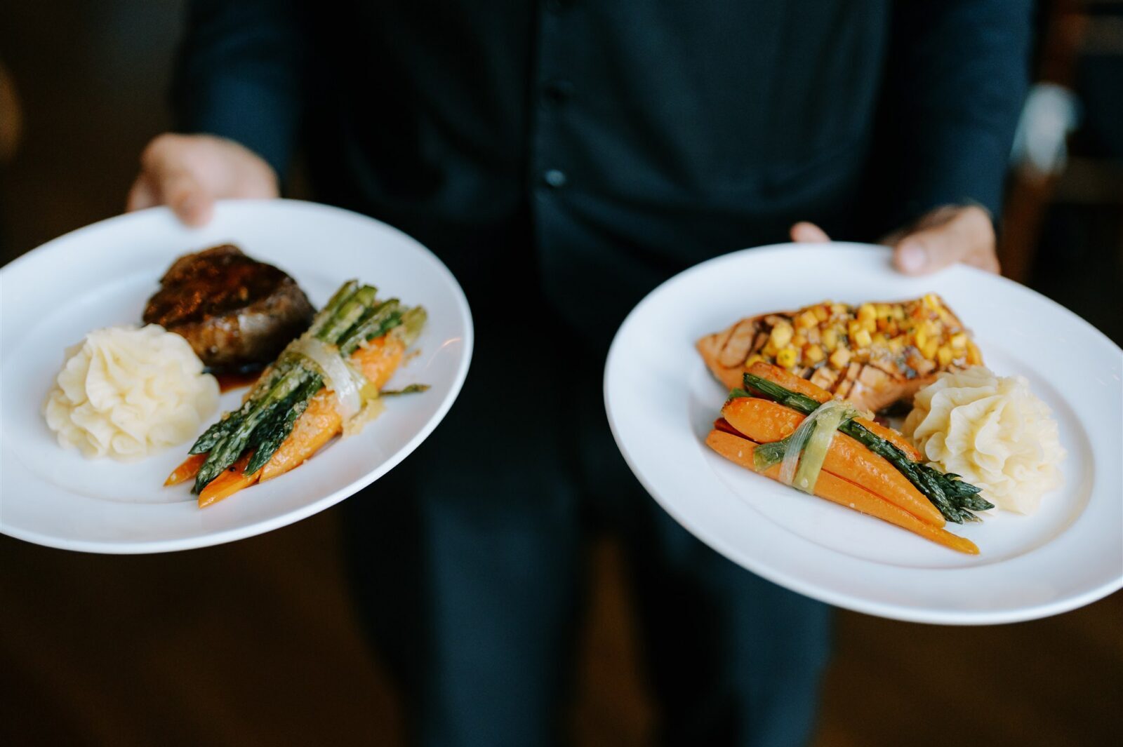 crossed keys estate farmhouse wedding reception entrees