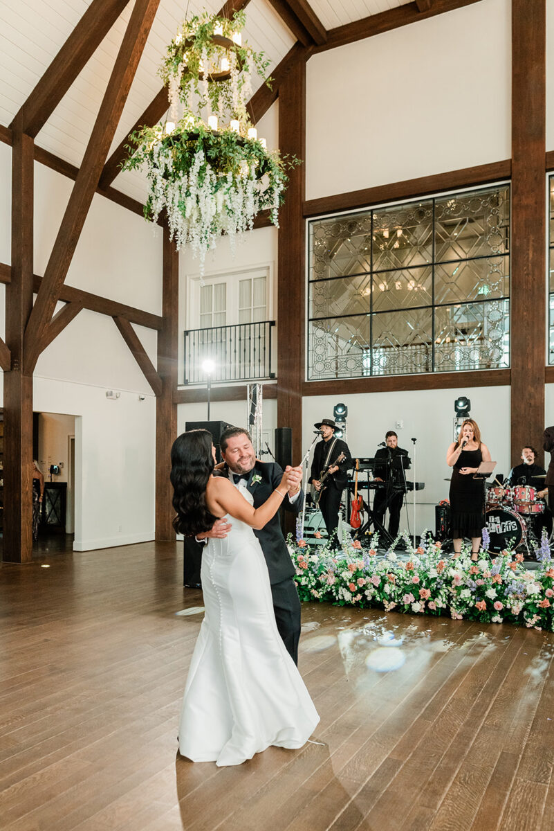 First Dance as Husband and Wife in Crossed Keys Estate Farmhouse Reception