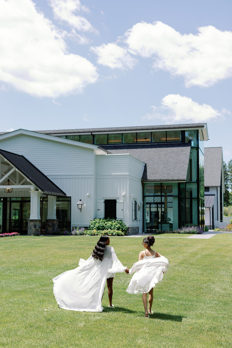 Jasmine Goode and Melissa Carelli Wedding Day at Crossed Keys Estate. Same sex wedding, inclusive wedding venue.